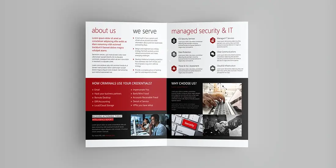 Preview of Cyber Security bifold brochure 2 - Back